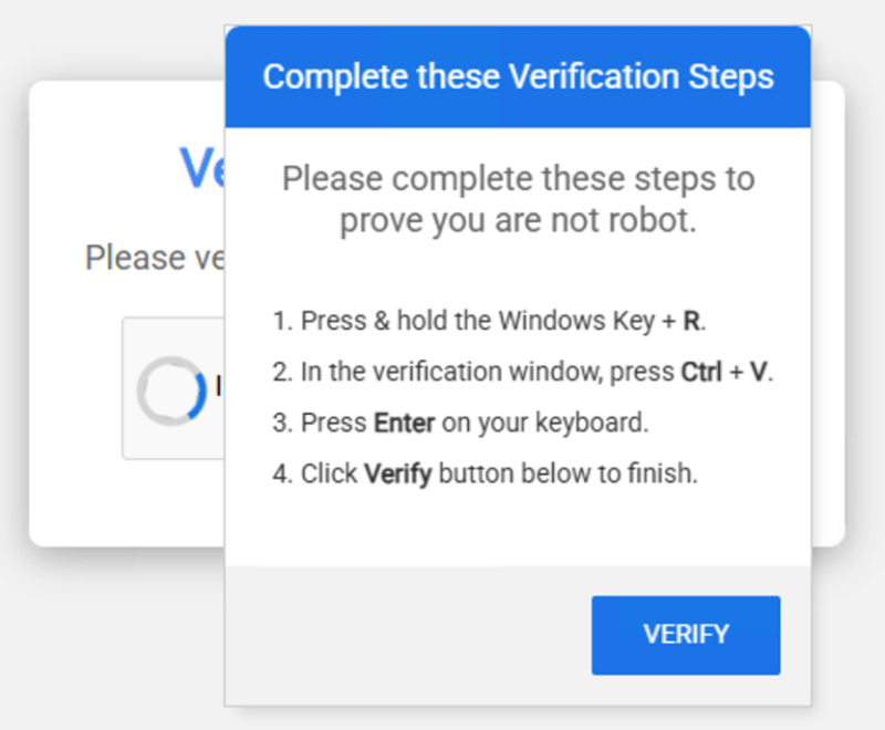Fake captcha fix or update clickfix scam