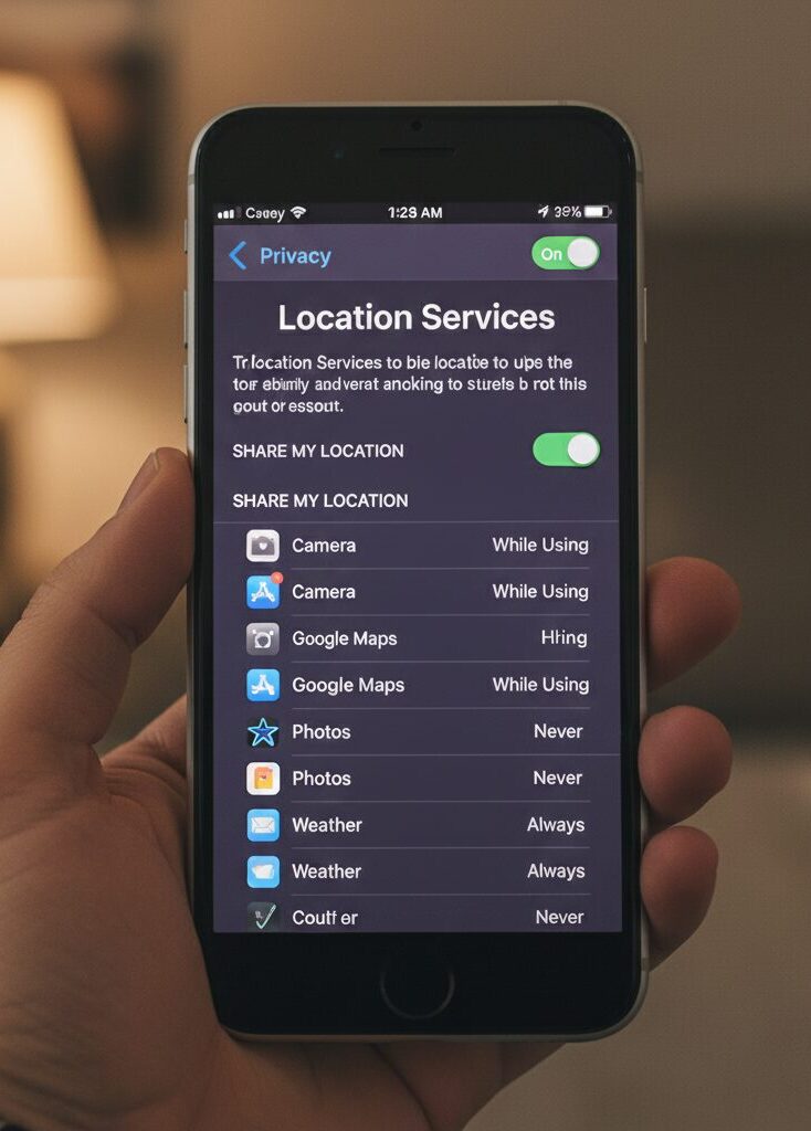 phone location permissions